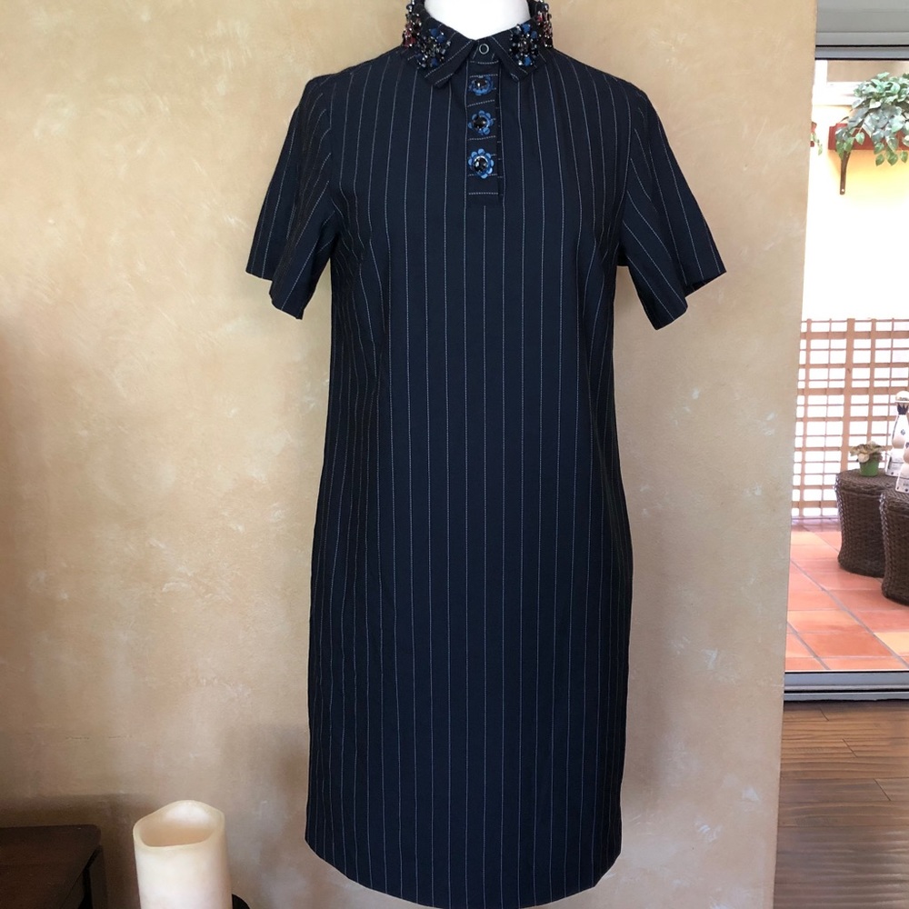 BANANA REPUBLIC beaded collar shift dress